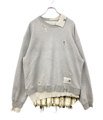 Maison MIHARA YASUHIRO スウェット TRIPLE LAYERED PULLOVER グレー A15PO572 メンズ SIZE 46 メゾン ミハラヤスヒロ
