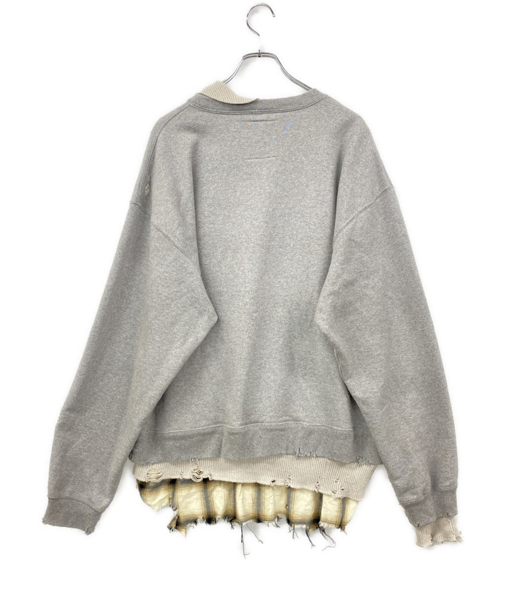 Maison MIHARA YASUHIRO スウェット TRIPLE LAYERED PULLOVER グレー A15PO572 メンズ SIZE 46 メゾン ミハラヤスヒロ