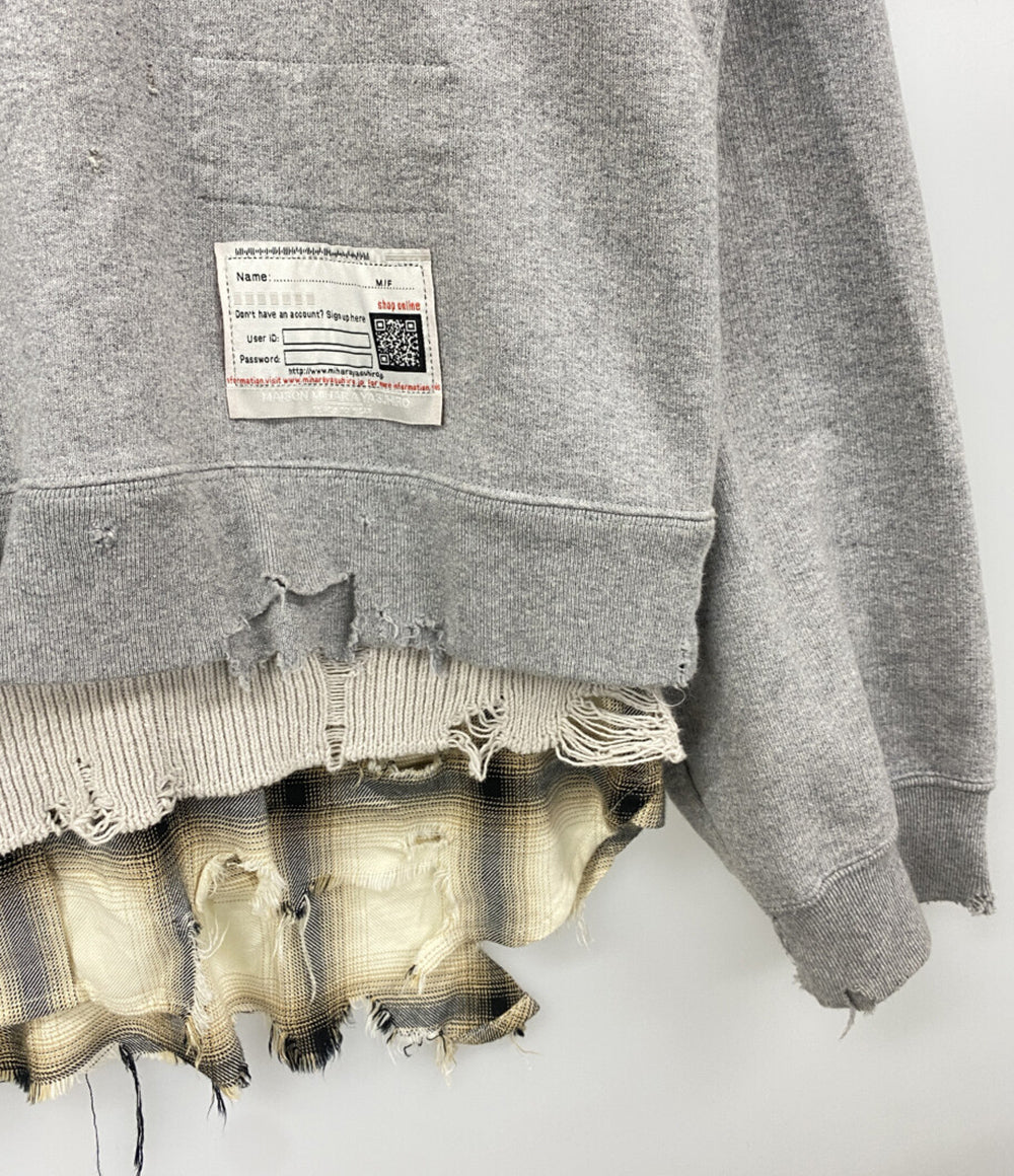 Maison MIHARA YASUHIRO スウェット TRIPLE LAYERED PULLOVER グレー A15PO572 メンズ SIZE 46 メゾン ミハラヤスヒロ