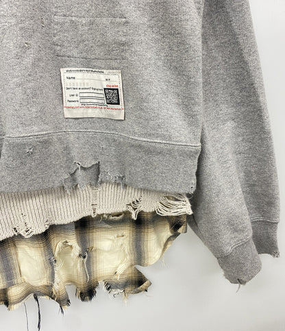 Maison MIHARA YASUHIRO スウェット TRIPLE LAYERED PULLOVER グレー A15PO572 メンズ SIZE 46 メゾン ミハラヤスヒロ