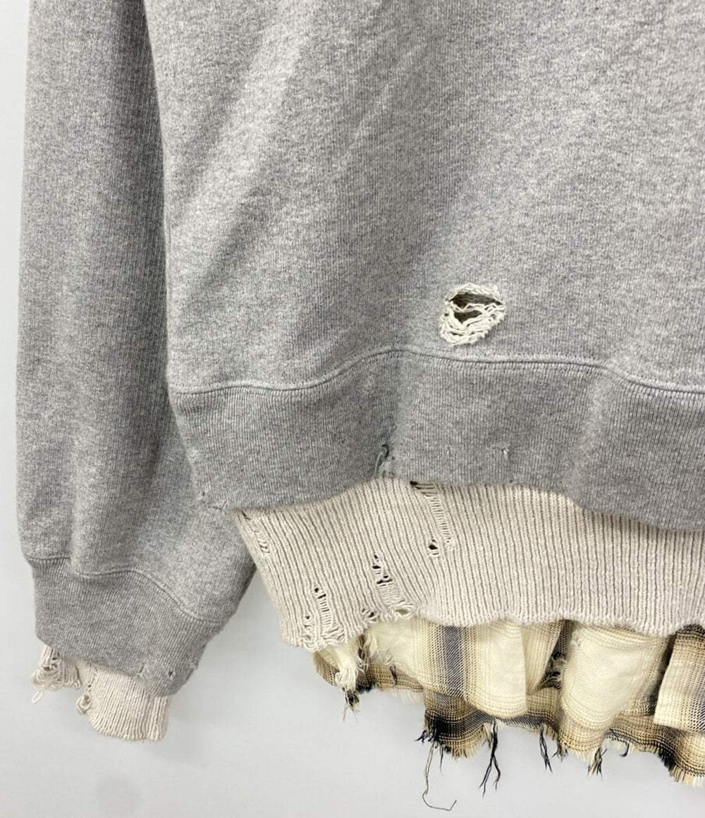 Maison MIHARA YASUHIRO スウェット TRIPLE LAYERED PULLOVER グレー A15PO572 メンズ SIZE 46 メゾン ミハラヤスヒロ