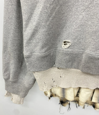 Maison MIHARA YASUHIRO スウェット TRIPLE LAYERED PULLOVER グレー A15PO572 メンズ SIZE 46 メゾン ミハラヤスヒロ