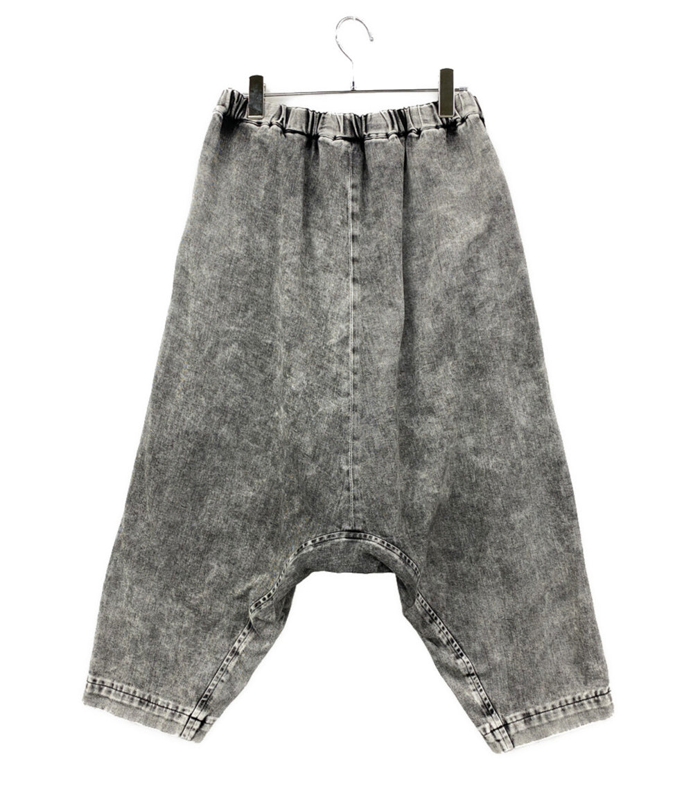 BLACK COMME des GARCONS 2020SS トリーテッドデニムサルエルパンツ 1E-P014 メンズ SIZE S ブラックコムデギャルソン