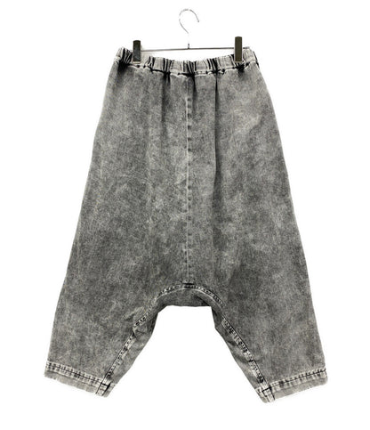 BLACK COMME des GARCONS 2020SS トリーテッドデニムサルエルパンツ 1E-P014 メンズ SIZE S ブラックコムデギャルソン