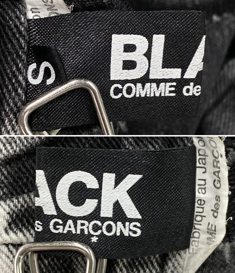 BLACK COMME des GARCONS 2020SS トリーテッドデニムサルエルパンツ 1E-P014 メンズ SIZE S ブラックコムデギャルソン
