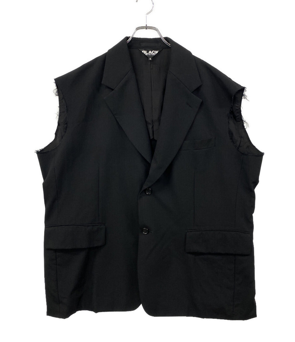 BLACK COMME des GARCONS ジャケット 25SS Wool Gabardine Cut Off JKT 1O-J012 メンズ SIZE S ブラックコムデギャルソン