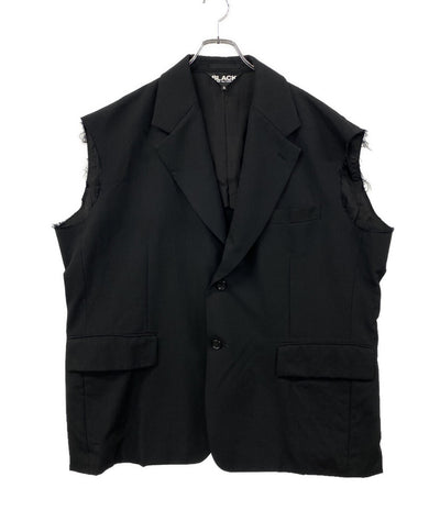 BLACK COMME des GARCONS ジャケット 25SS Wool Gabardine Cut Off JKT 1O-J012 メンズ SIZE S ブラックコムデギャルソン