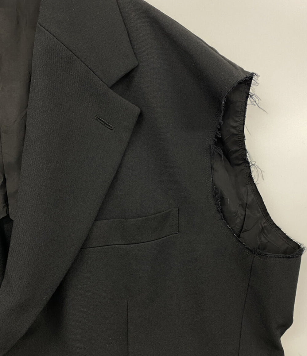 BLACK COMME des GARCONS ジャケット 25SS Wool Gabardine Cut Off JKT 1O-J012 メンズ SIZE S ブラックコムデギャルソン