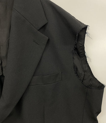 BLACK COMME des GARCONS ジャケット 25SS Wool Gabardine Cut Off JKT 1O-J012 メンズ SIZE S ブラックコムデギャルソン