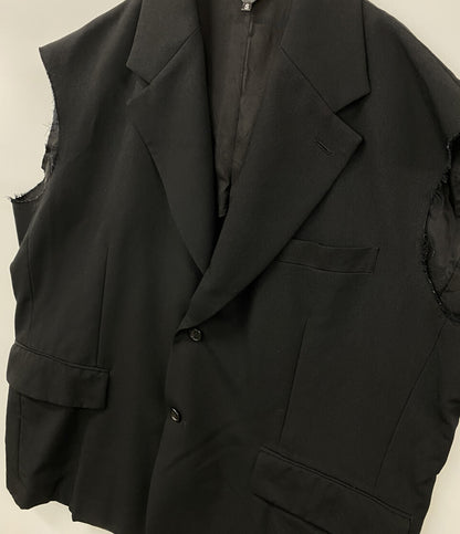 BLACK COMME des GARCONS ジャケット 25SS Wool Gabardine Cut Off JKT 1O-J012 メンズ SIZE S ブラックコムデギャルソン