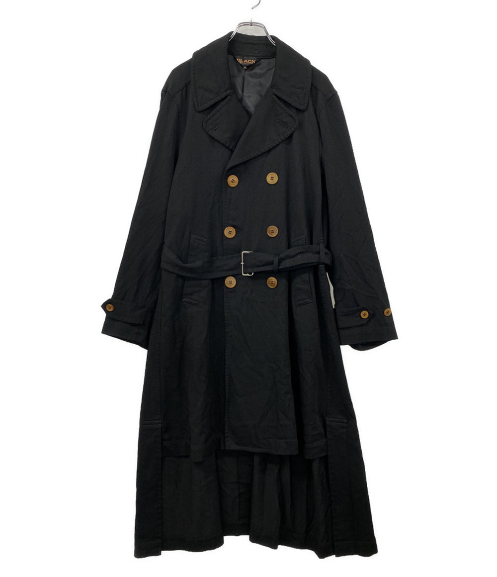 BLACK COMME des GARCONS ポリ縮絨トレンチコート 1J-C003 メンズ SIZE M ブラックコムデギャルソン