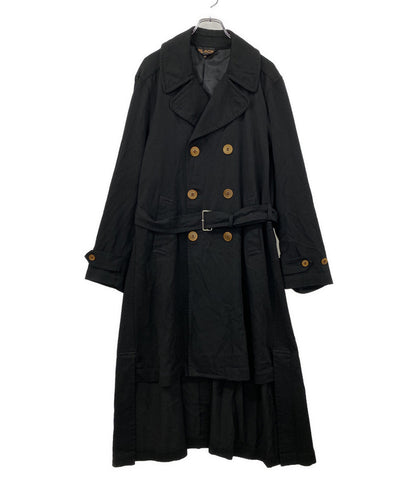 BLACK COMME des GARCONS ポリ縮絨トレンチコート 1J-C003 メンズ SIZE M ブラックコムデギャルソン