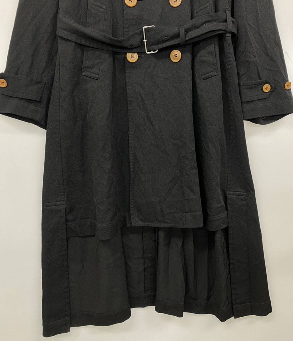 BLACK COMME des GARCONS ポリ縮絨トレンチコート 1J-C003 メンズ SIZE M ブラックコムデギャルソン