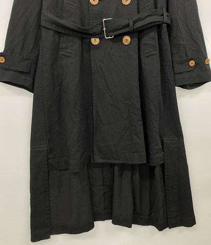 BLACK COMME des GARCONS ポリ縮絨トレンチコート 1J-C003 メンズ SIZE M ブラックコムデギャルソン