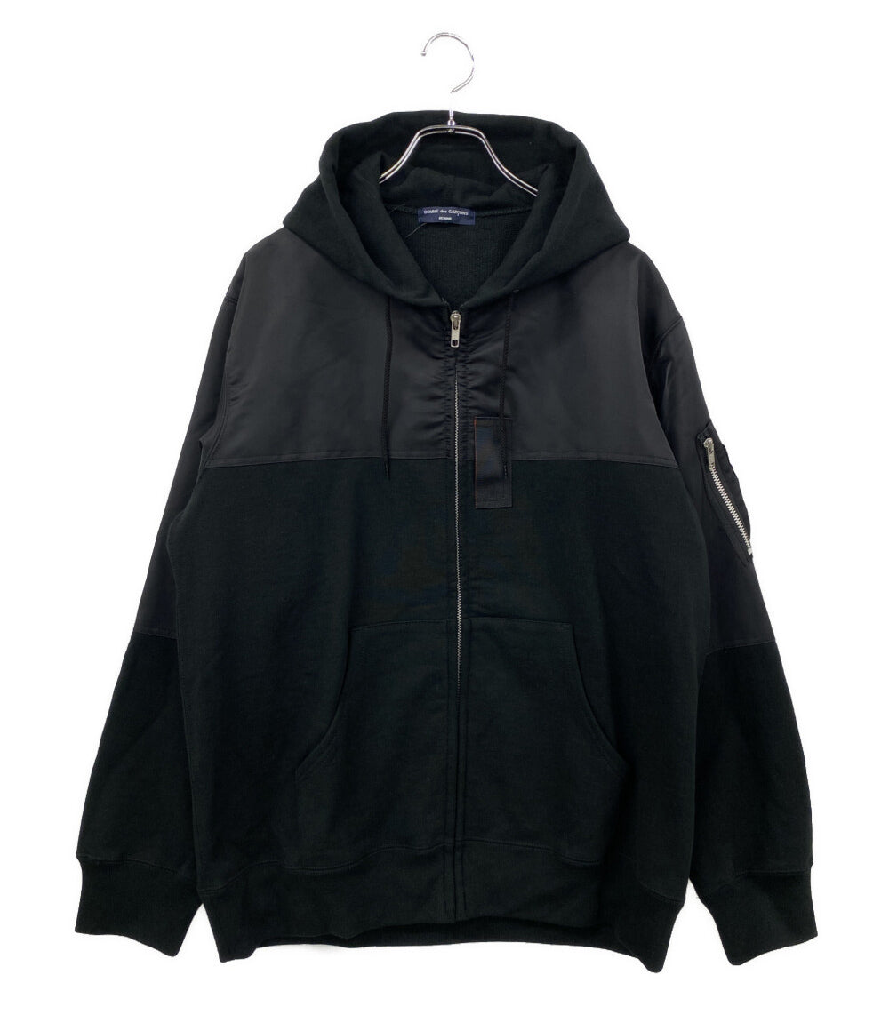美品 COMME des GARCONS HOMME MA-1 ドッキングジップアップパーカー HH-T006 メンズ SIZE M コムデギャルソンオム