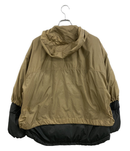 ZUCCA インナーダウン付きフーデッドブルゾン ブラウン×ブラック ZU13FC010 レディース SIZE M ズッカ