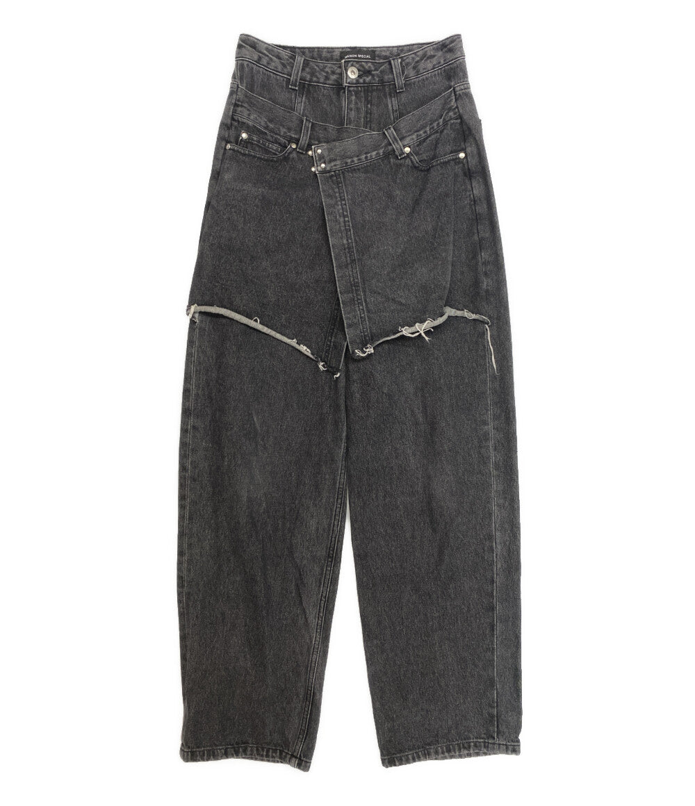 MAISON SPECIAL パンツ チュールレイヤーデニム 21232465302 レディース SIZE 36 メゾンスペシャル
