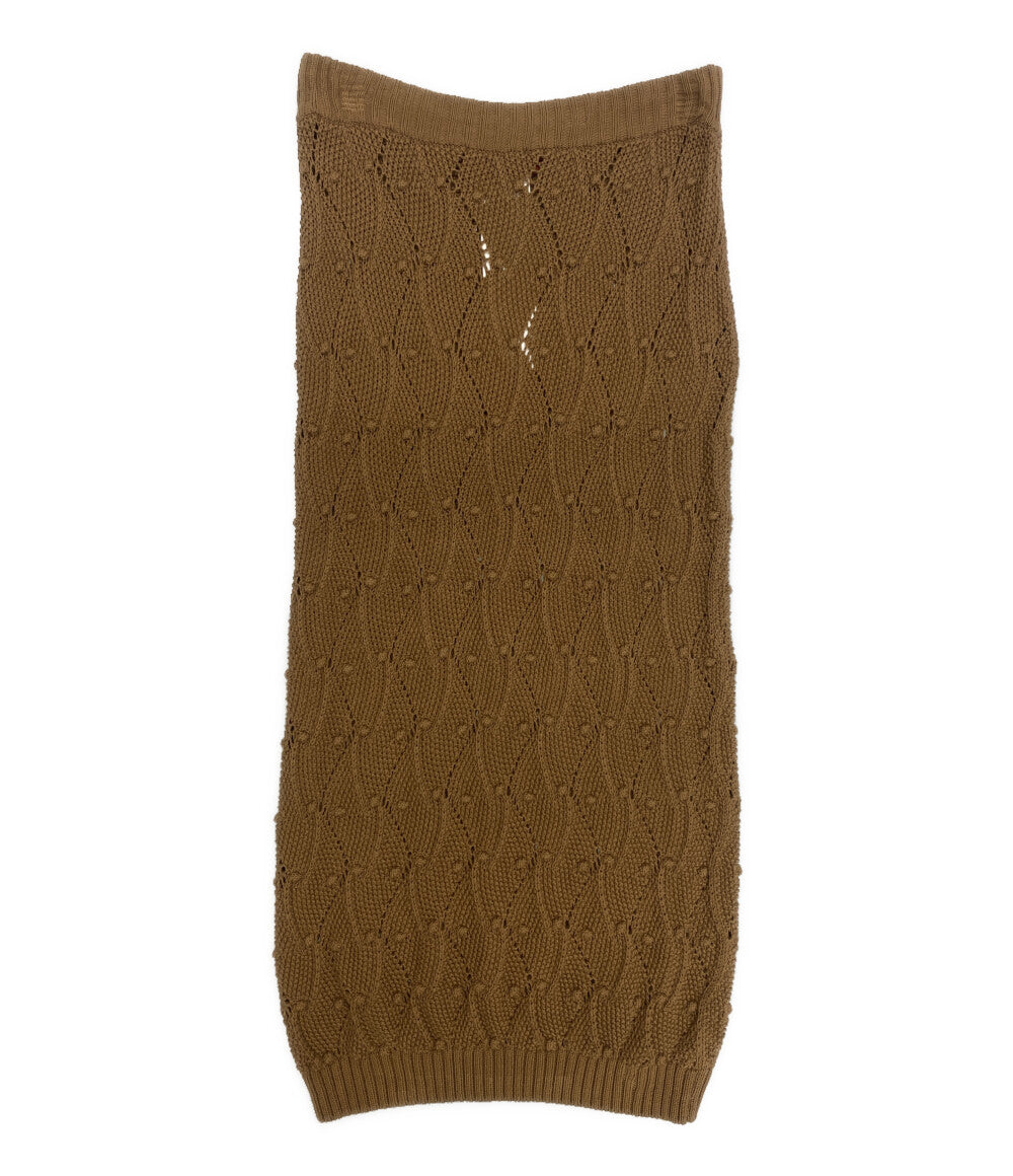 Max Mara Studio ステュディオ スカート ニット ブラウン 23SS レディース SIZE S マックスマーラ
