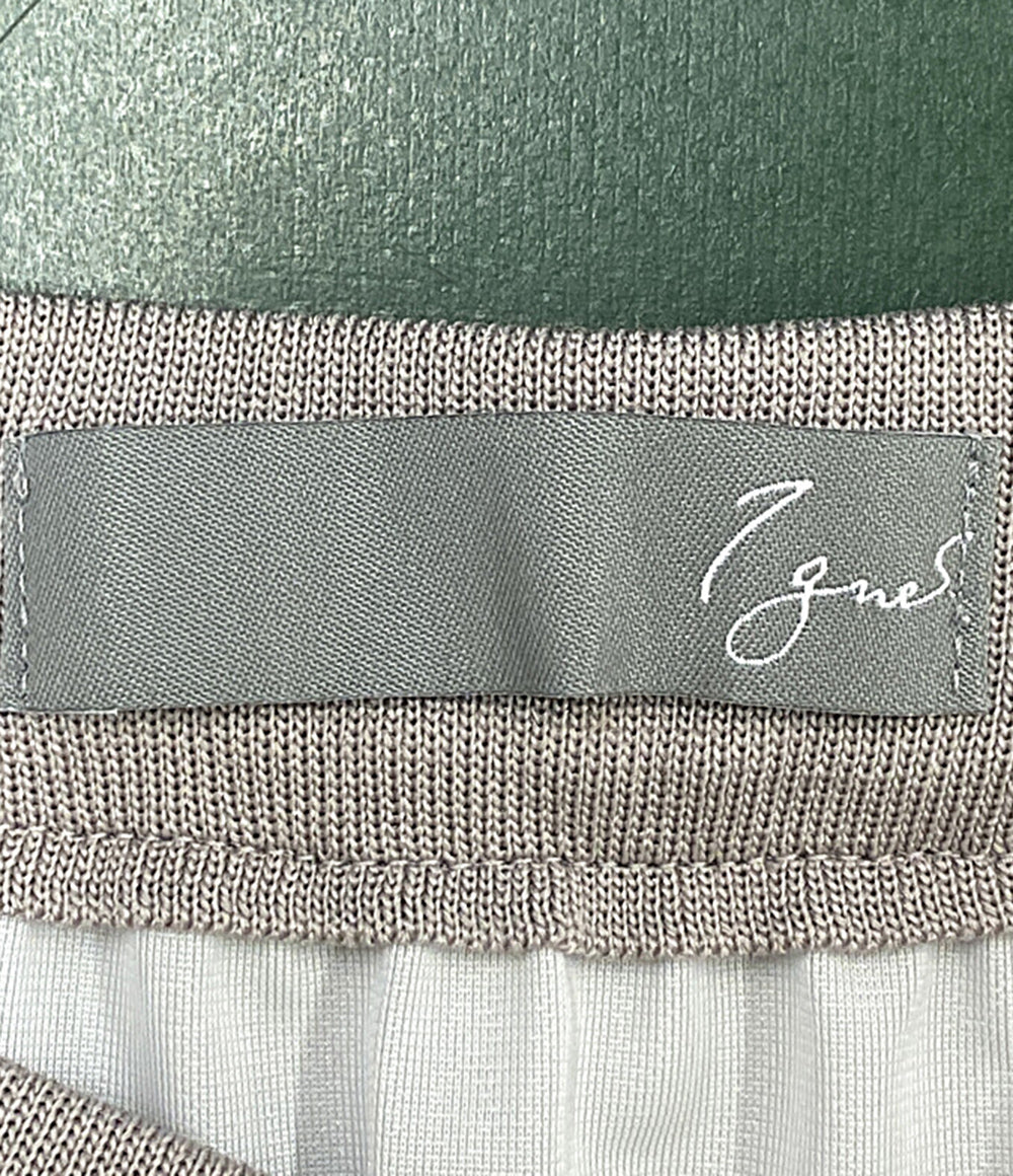 Ignes イグネス スカート 五泉ニット グレー 153-643-75-2364 レディース SIZE 38