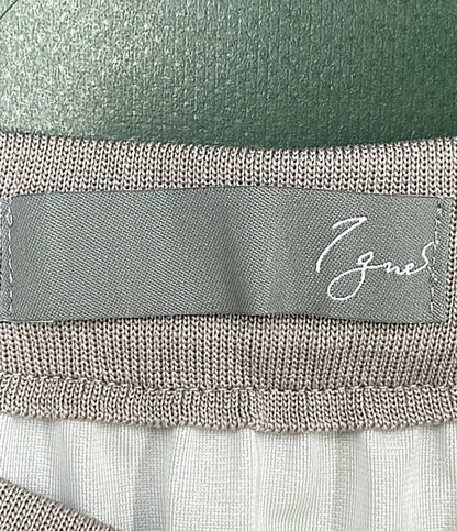Ignes イグネス スカート 五泉ニット グレー 153-643-75-2364 レディース SIZE 38