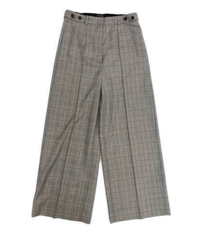 美品 rokh ロク パンツ チェックタックワイドパンツ R1CA22 レディース SIZE 10