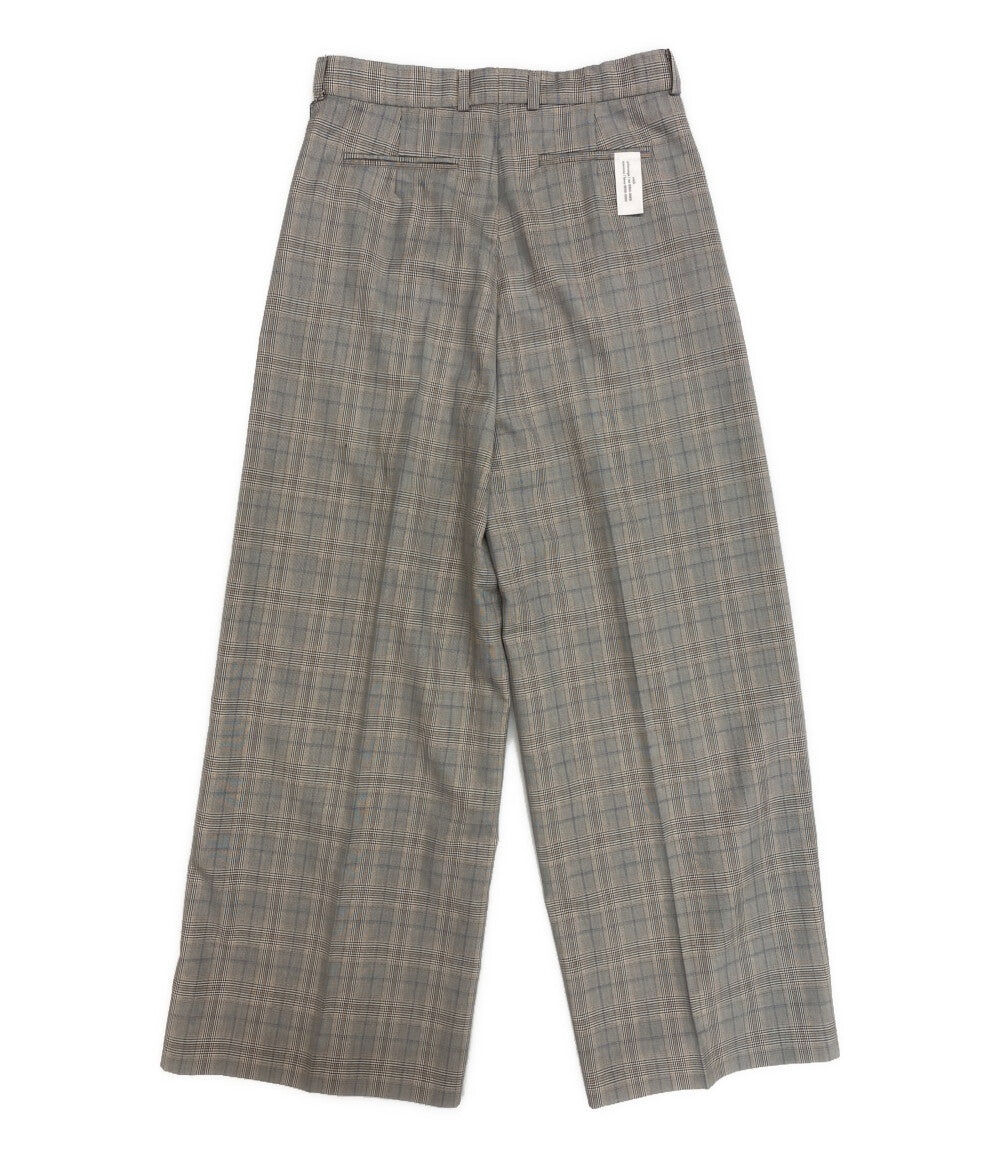 美品 rokh ロク パンツ チェックタックワイドパンツ R1CA22 レディース SIZE 10