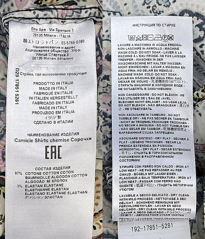 美品 ETRO 長袖シャツ 花柄シャツ レディース SIZE 40 エトロ