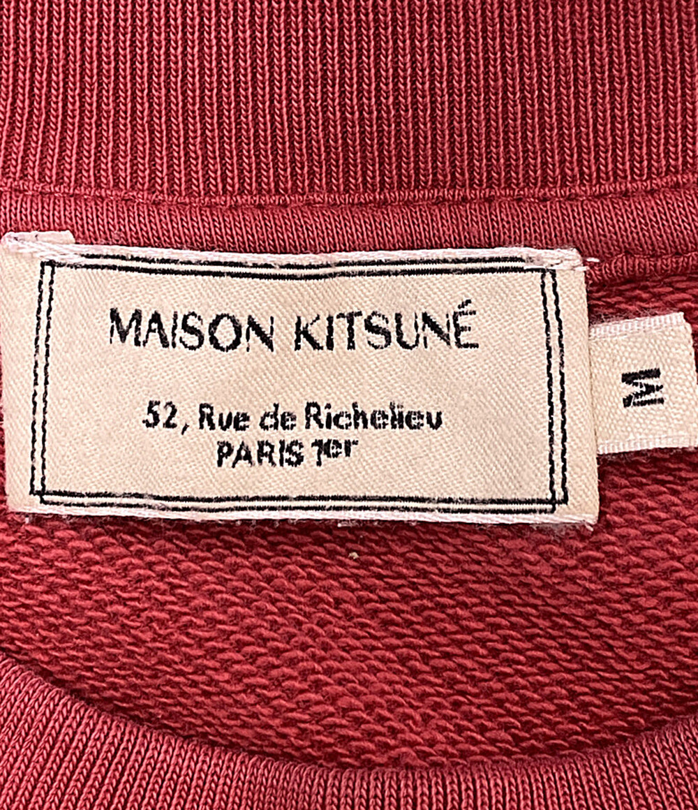 MAISON KITSUNE スウェット レッド ホワイト メンズ SIZE M メゾンキツネ