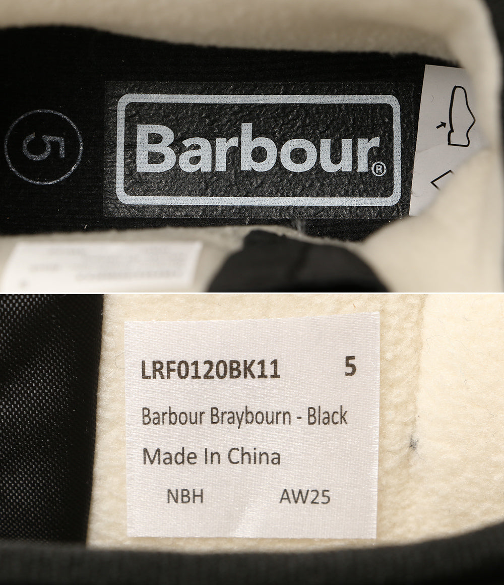 美品 BARBOUR ブーツ BRAYBOURN DUCK BOOT WELLY ブラック レディース SIZE 5 バブアー