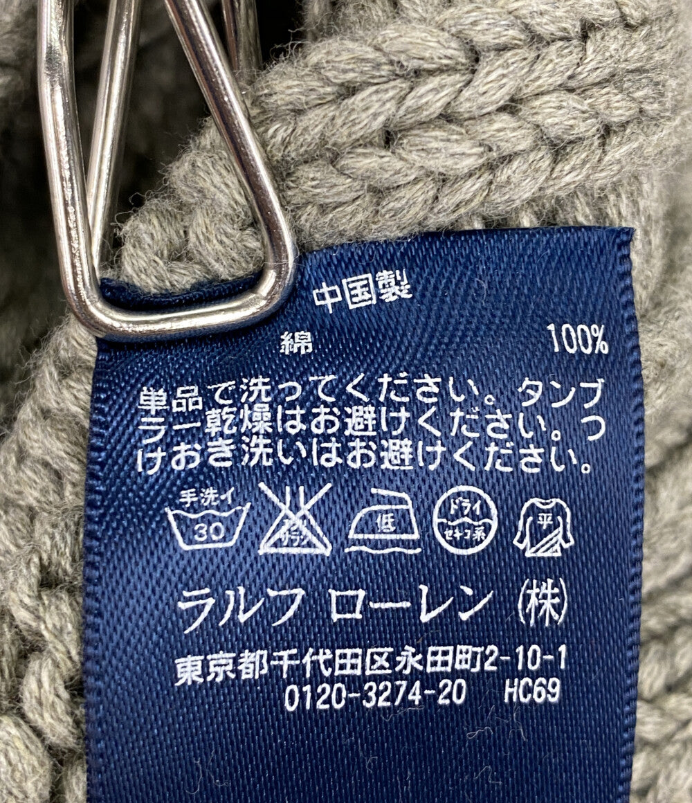 美品 POLO RALPH LAUREN ニット Pロゴ グレー メンズ SIZE XS ポロ・ラルフローレン