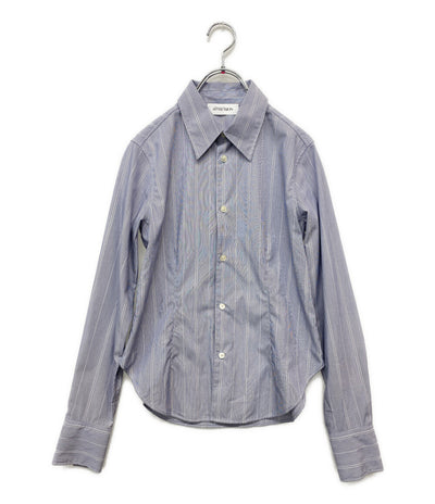 美品 ATTISESSION アティセッション コットンストライプスリムシャツ レディース SIZE -