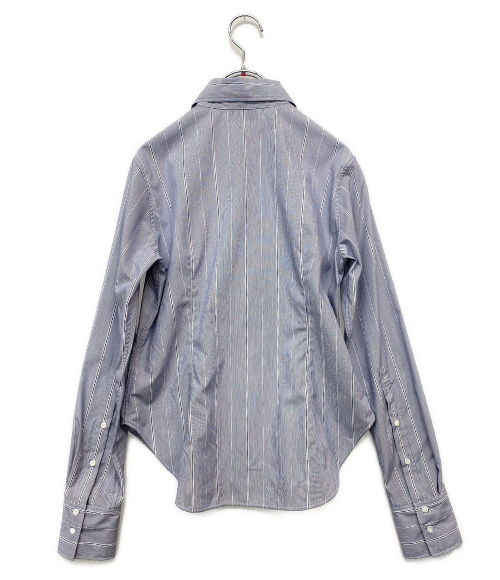 美品 ATTISESSION アティセッション コットンストライプスリムシャツ レディース SIZE -