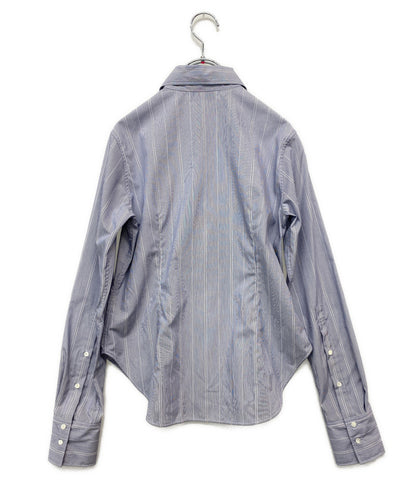 美品 ATTISESSION アティセッション コットンストライプスリムシャツ レディース SIZE -