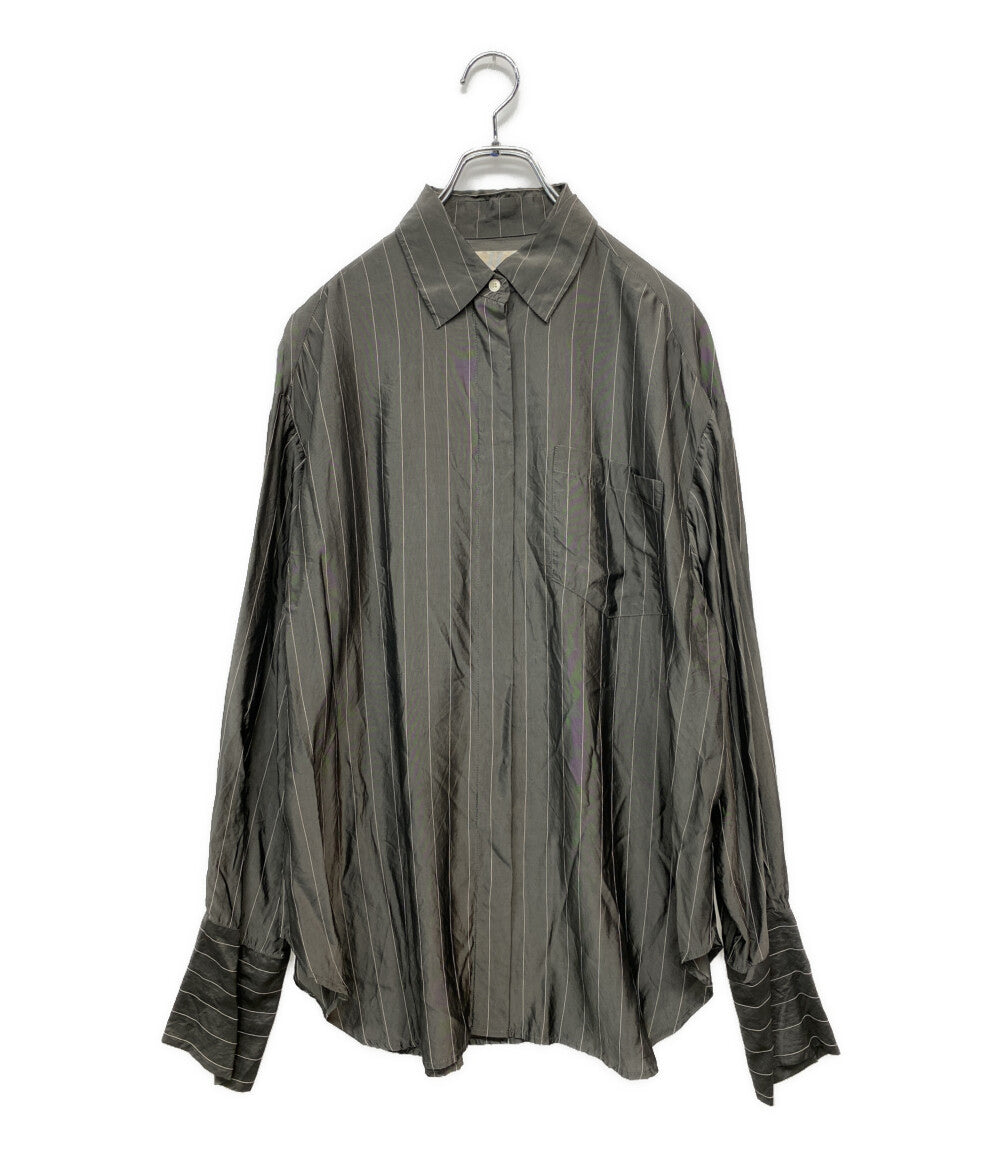 TODAYFUL 長袖シャツ ストライプ グレー 12510416 レディース SIZE F トゥデイフル