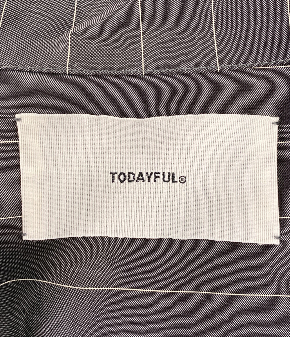 TODAYFUL 長袖シャツ ストライプ グレー 12510416 レディース SIZE F トゥデイフル