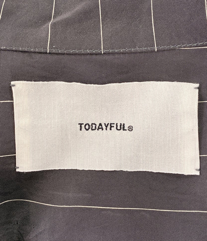TODAYFUL 長袖シャツ ストライプ グレー 12510416 レディース SIZE F トゥデイフル