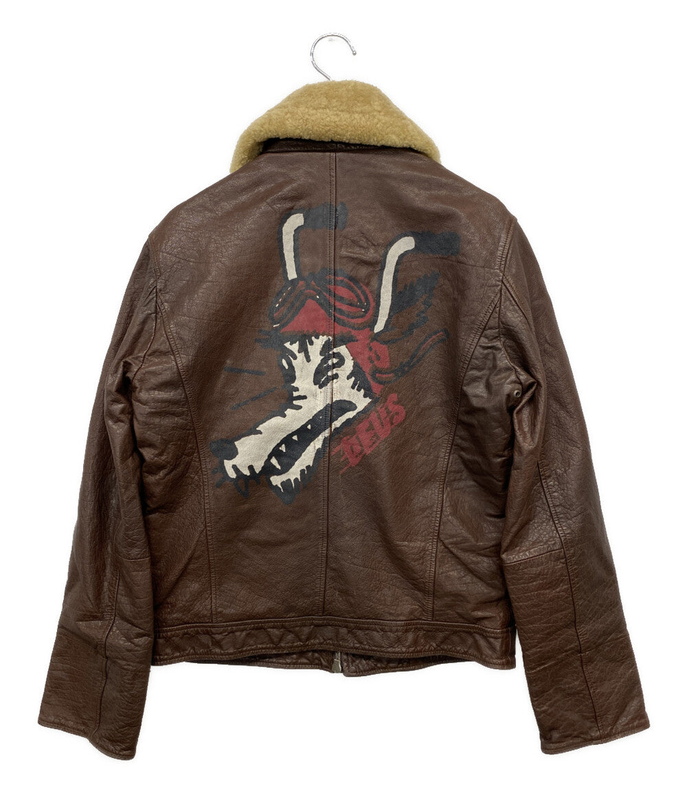 DEUS EX MACHINA フライトジャケット THE GREASER JACKET DMF96060 メンズ SIZE S デウスエクスマキナ