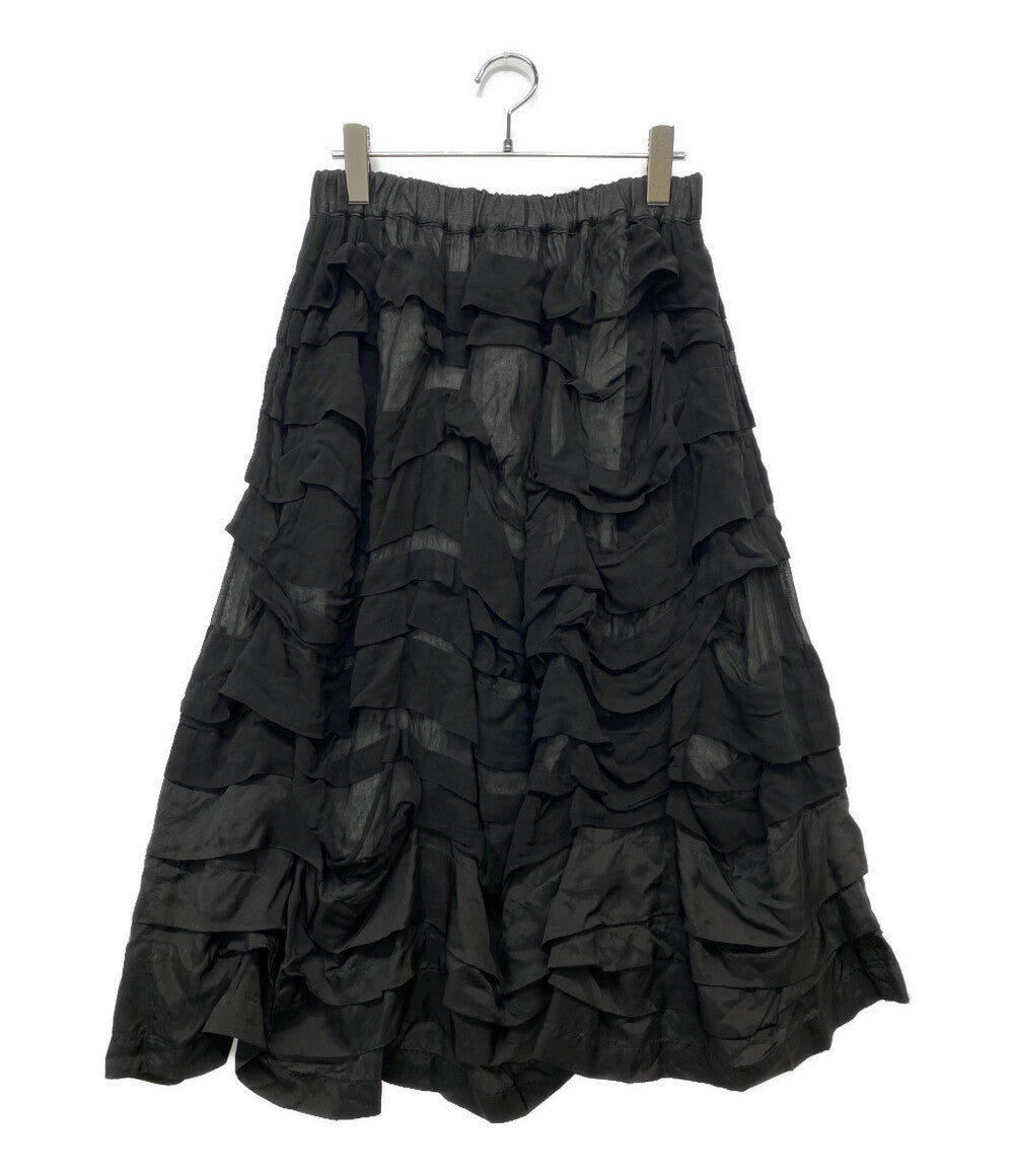 COMME des GARCONS COMME des GARCONS キュプラヘム切替フリルスカート 2024SS RM-S015 レディース SIZE S コムデギャルソン コムデギャルソン