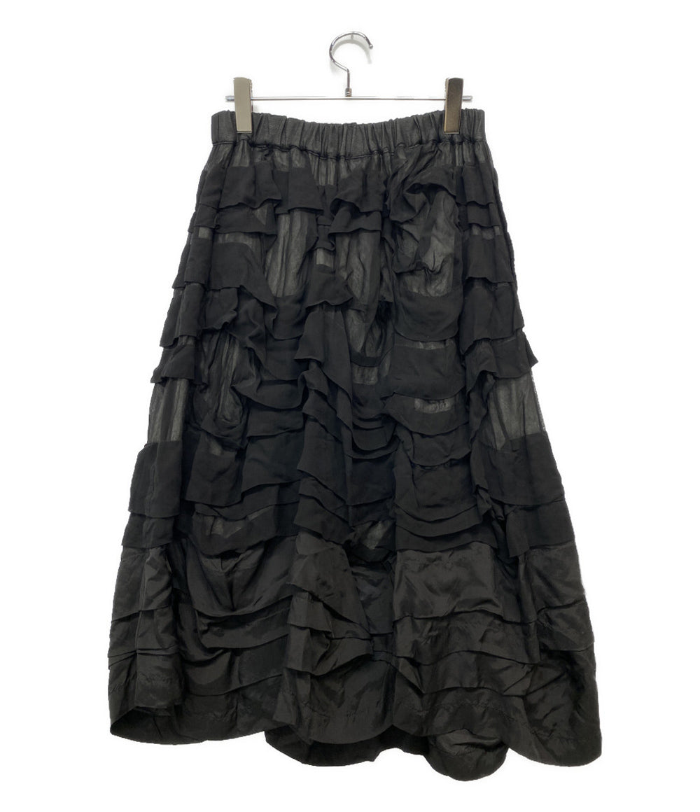 COMME des GARCONS COMME des GARCONS キュプラヘム切替フリルスカート 2024SS RM-S015 レディース SIZE S コムデギャルソン コムデギャルソン
