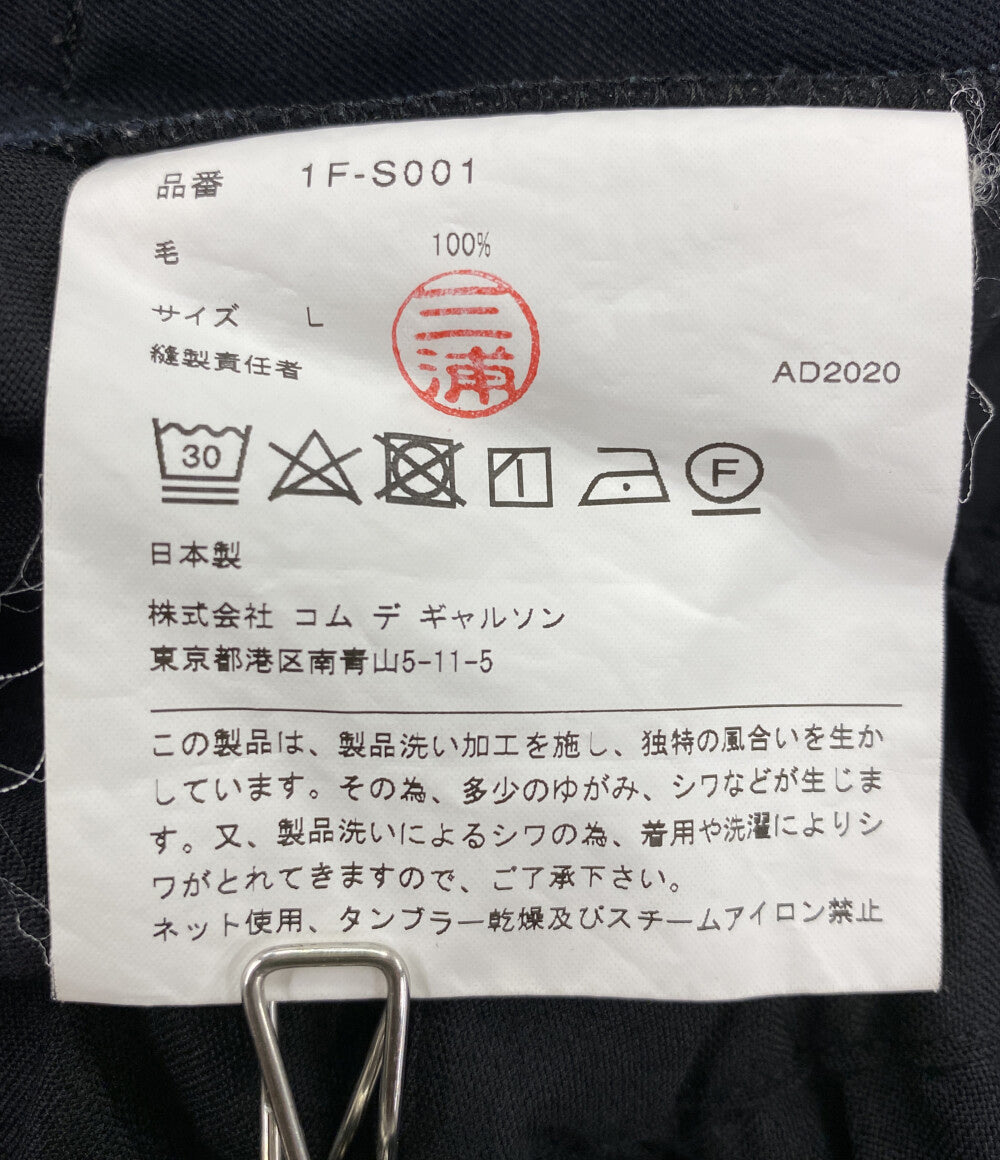 BLACK COMME des GARCONS スピンドル入りスカート 2020AW 1F-S001 メンズ SIZE L ブラックコムデギャルソン