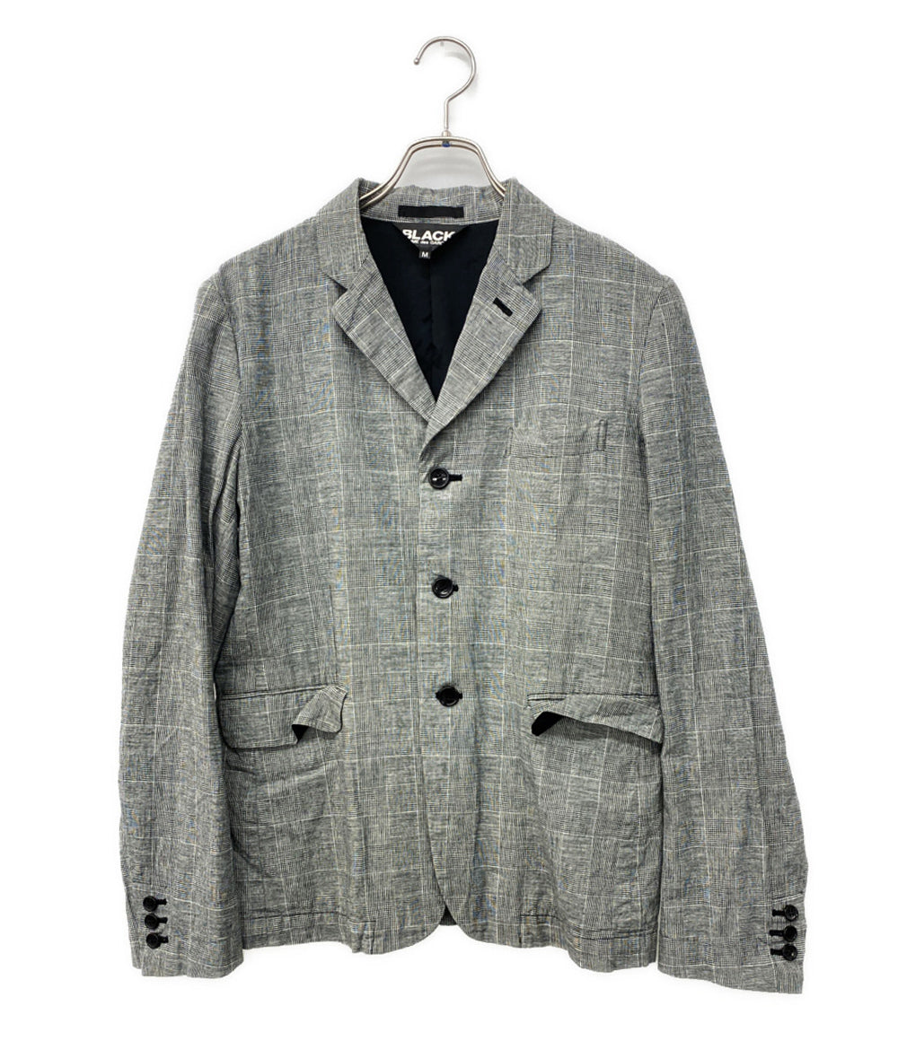 BLACK COMME des GARCONS テーラードジャケット グレンチェック 1Q-J020 メンズ SIZE M ブラックコムデギャルソン