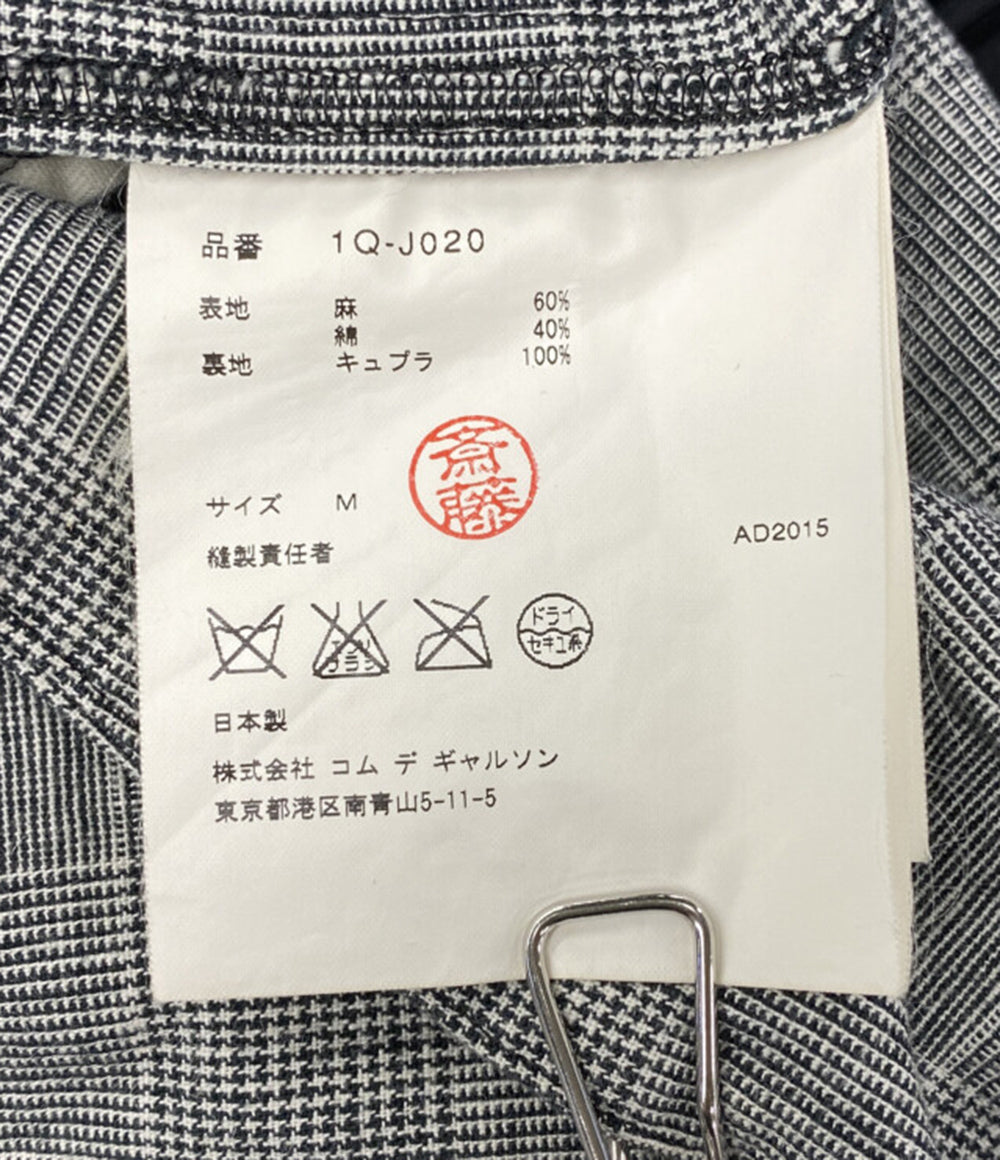BLACK COMME des GARCONS テーラードジャケット グレンチェック 1Q-J020 メンズ SIZE M ブラックコムデギャルソン