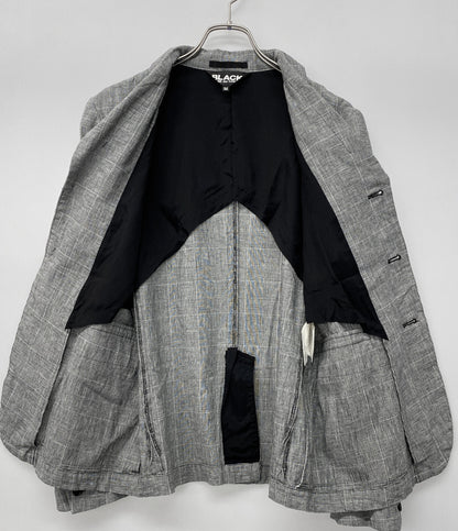 BLACK COMME des GARCONS テーラードジャケット グレンチェック 1Q-J020 メンズ SIZE M ブラックコムデギャルソン