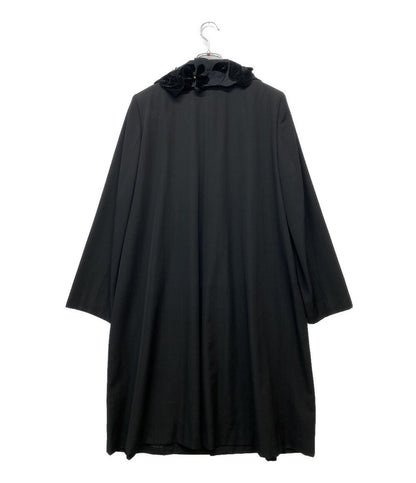 TRICOT COMME des GARCONS ステンカラーコート フラワーモチーフカラー TC-05005M レディース SIZE M トリココムデギャルソン