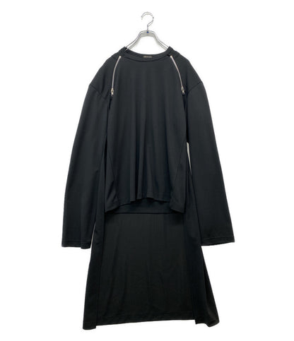 美品 COMME des GARCONS HOMME PLUS エステルジャージレイヤードLSカットソー 2025SS PO-T022 メンズ SIZE M コムデギャルソンオムプリュス