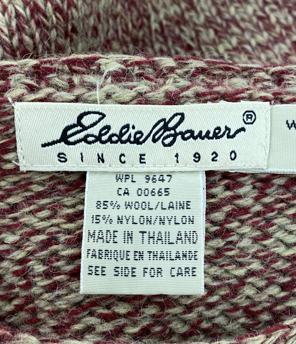 Eddie bauer ニット レッド メンズ SIZE L エディー・バウアー