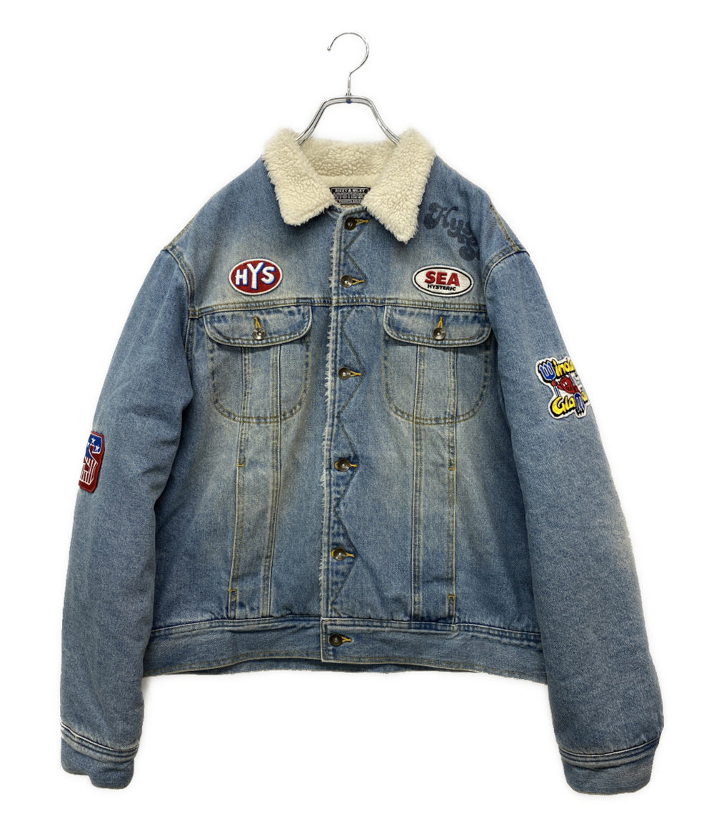 WIND AND SEA × HYSTERIC GLAMOUR ヒステリックグラマー デニムジャケット 2023AW WDS-C-HYS-24-Q2-03 メンズ SIZE L ウィンダンシー