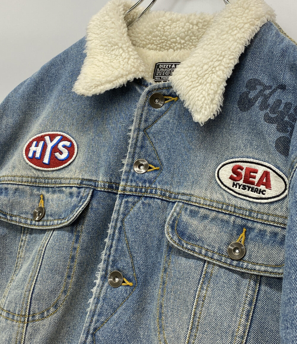 WIND AND SEA × HYSTERIC GLAMOUR ヒステリックグラマー デニムジャケット 2023AW WDS-C-HYS-24-Q2-03 メンズ SIZE L ウィンダンシー