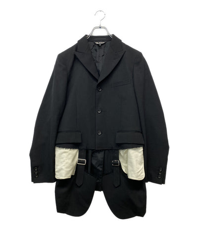BLACK COMME des GARCONS テーラードジャケット 2023AW Buckle Detail Jacket 1L-J008 メンズ SIZE M ブラックコムデギャルソン