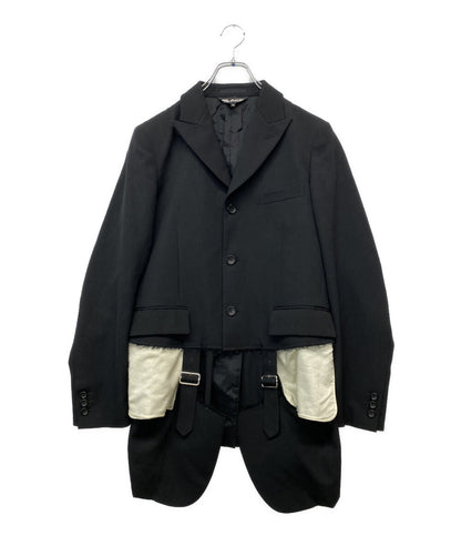 BLACK COMME des GARCONS テーラードジャケット 2023AW Buckle Detail Jacket 1L-J008 メンズ SIZE M ブラックコムデギャルソン